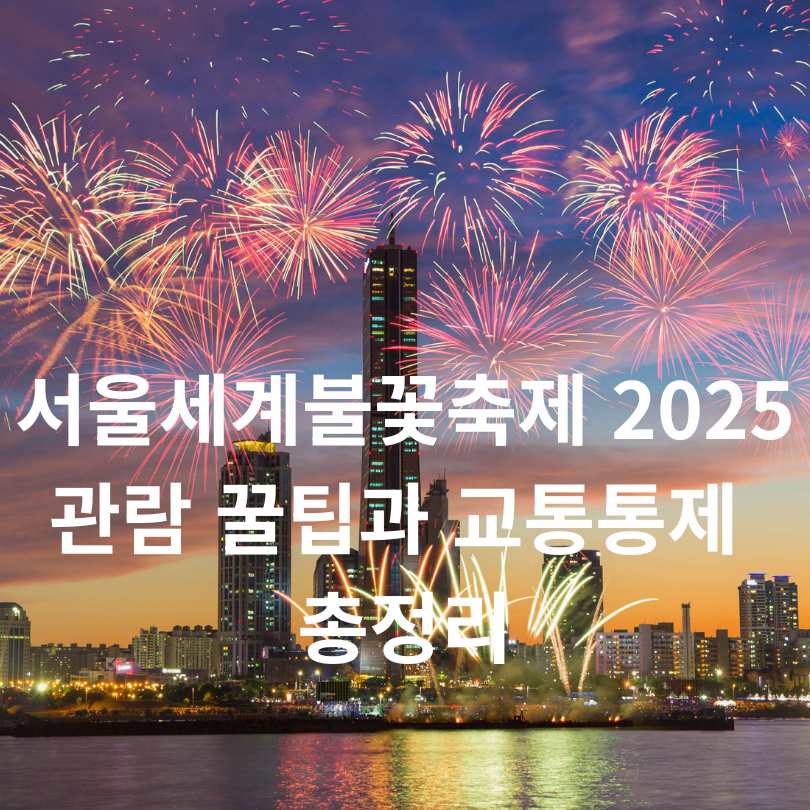 서울세계불꽃축제 2025 관람 꿀팁과 교통통제 총정리