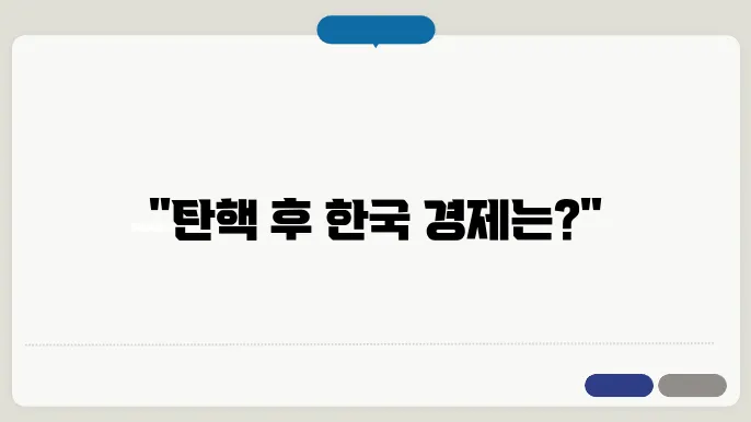 탄핵 한국 경제 환율 위기 대처 방법