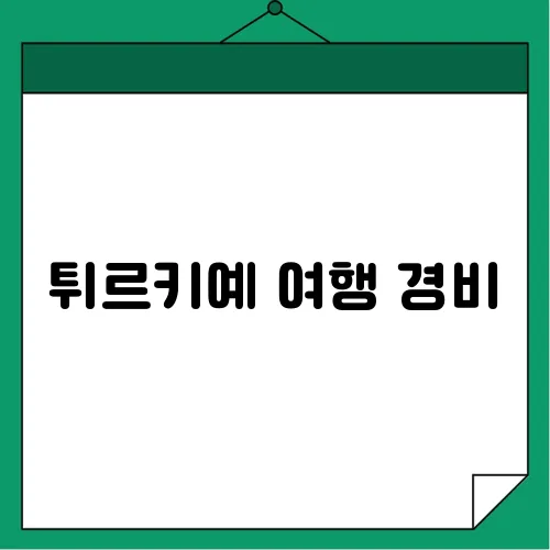 튀르키예 여행 경비