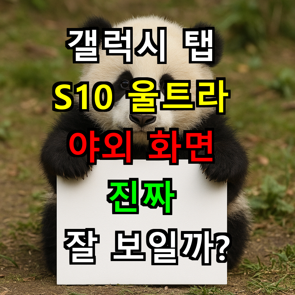 갤럭시 탭 S10 울트라 야외 화면 진짜 잘 보일까? 실사용 완벽 가이드