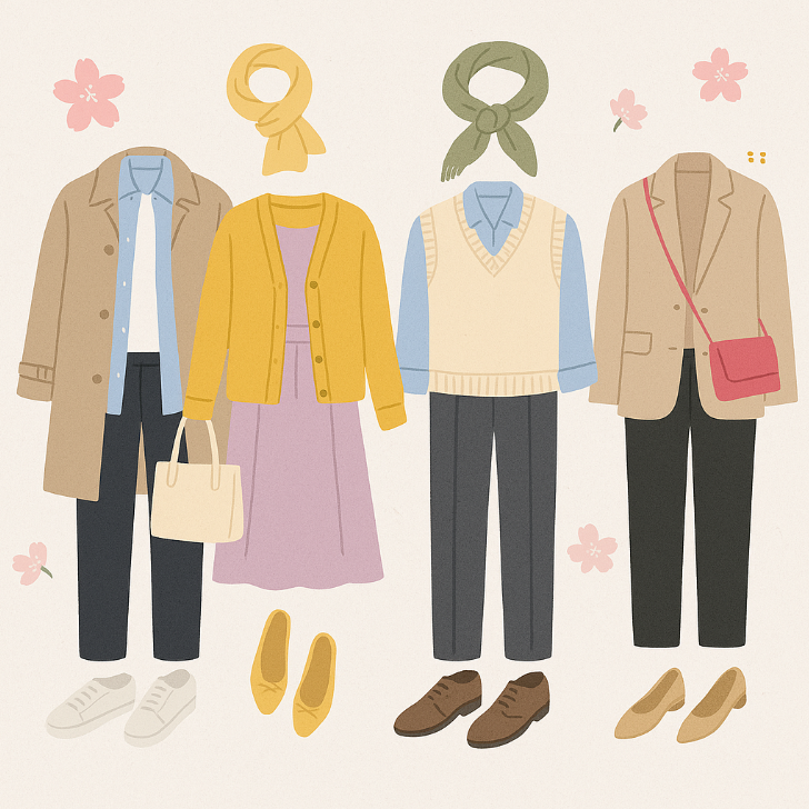 봄철 출퇴근 패션