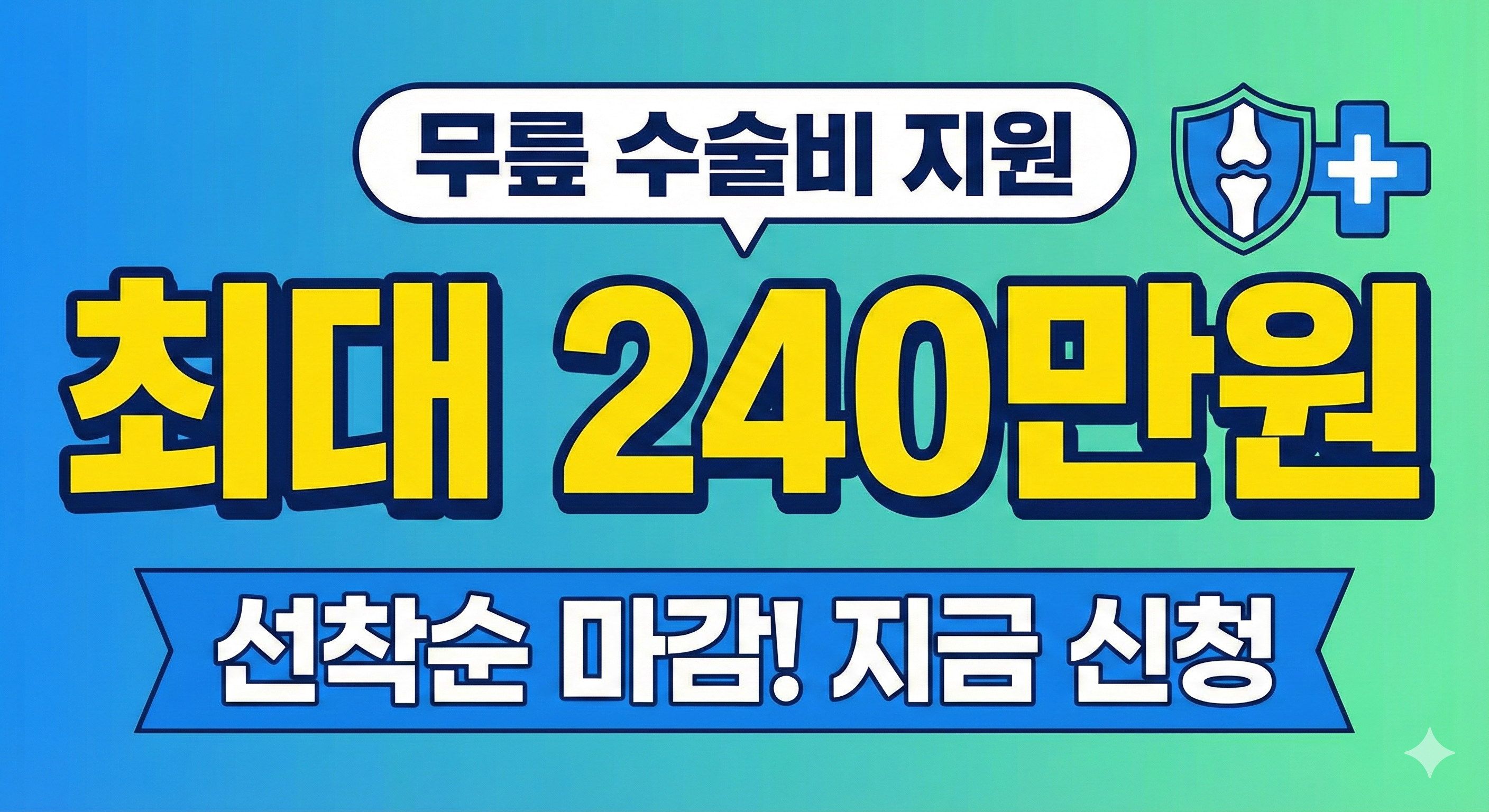 무릎 수술비 최대 240만원 지원! 예산 소진 전 신청하세요 (자격 조회)
