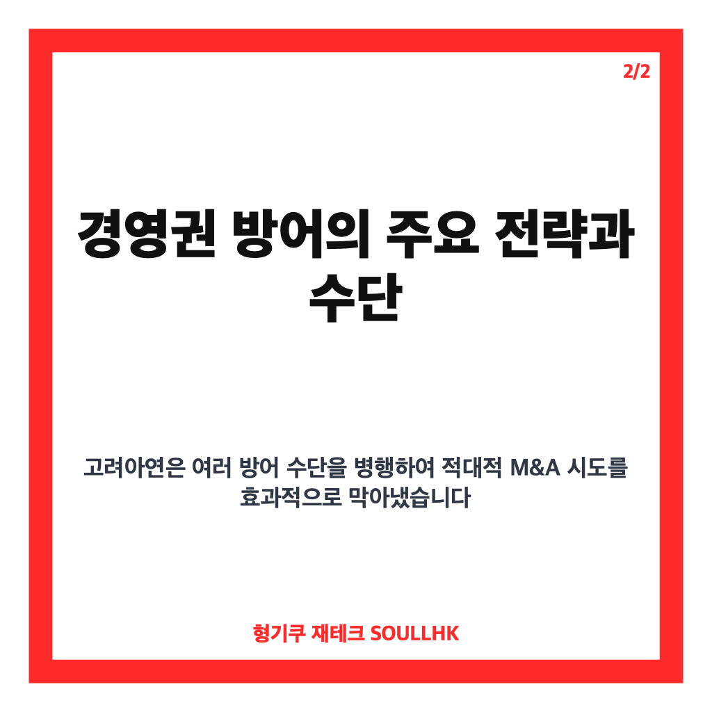 고려아연 경영권 방어 전략과 성공 요인 분석 및 향후 전망 카드뉴스 3