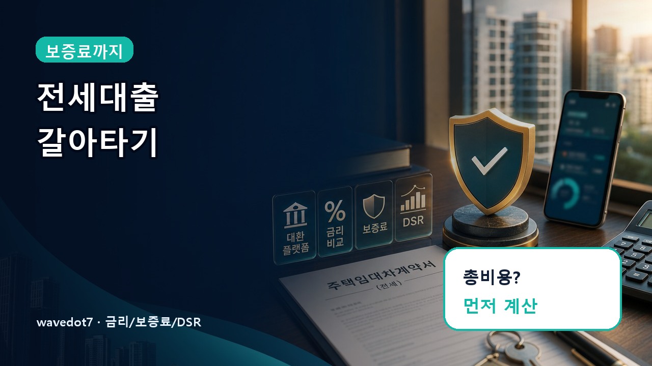 전세대출 갈아타기 2026 대환대출 플랫폼 금리 보증료 DSR 썸네일
