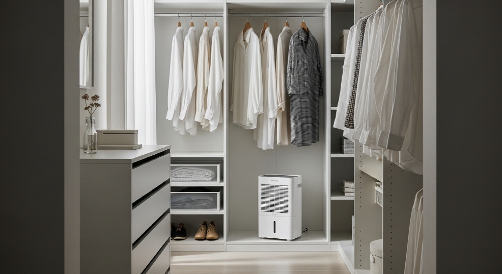 옷장 안 제습제 배치