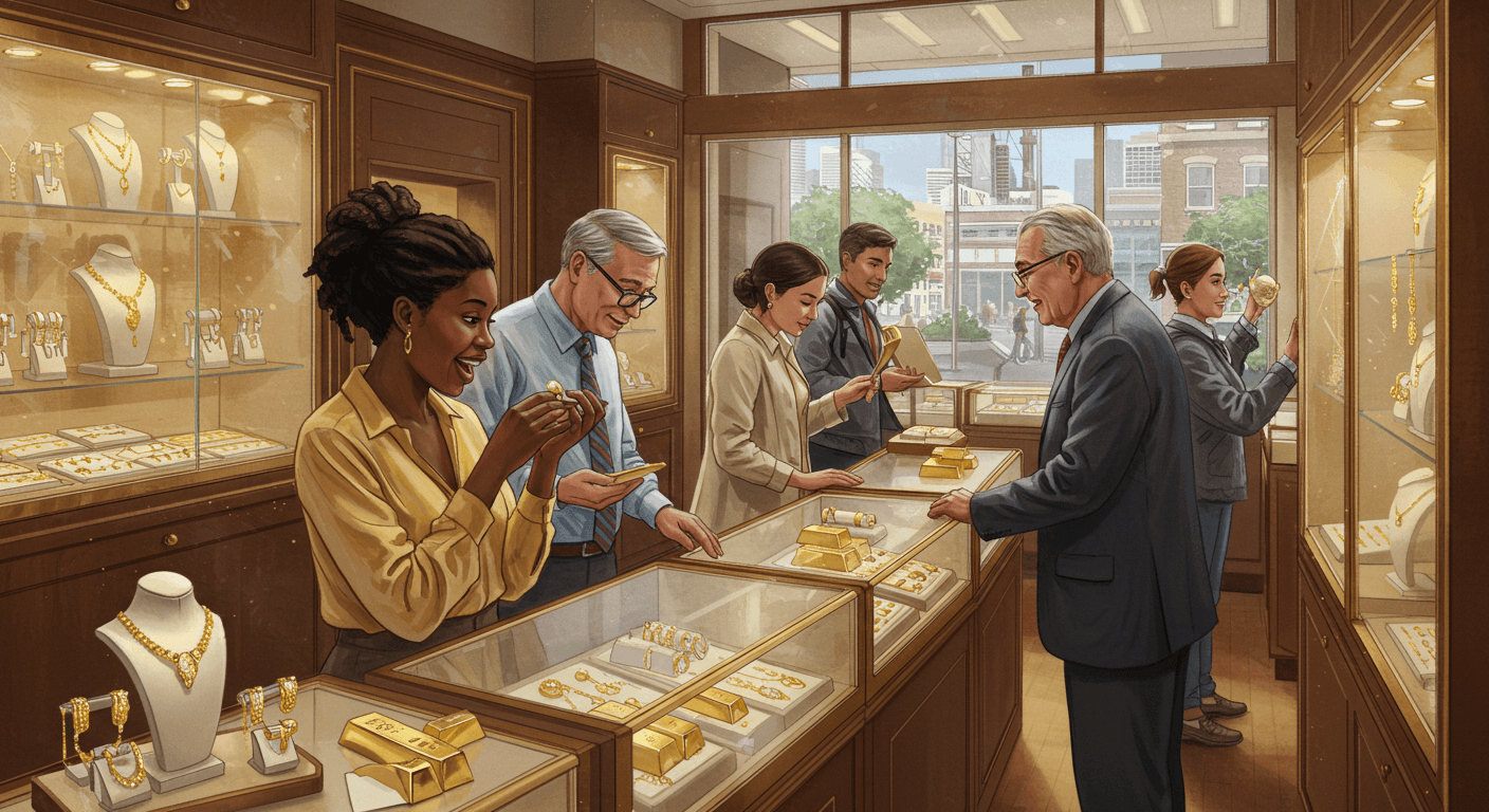 순금 거래가 이루어지는 현장