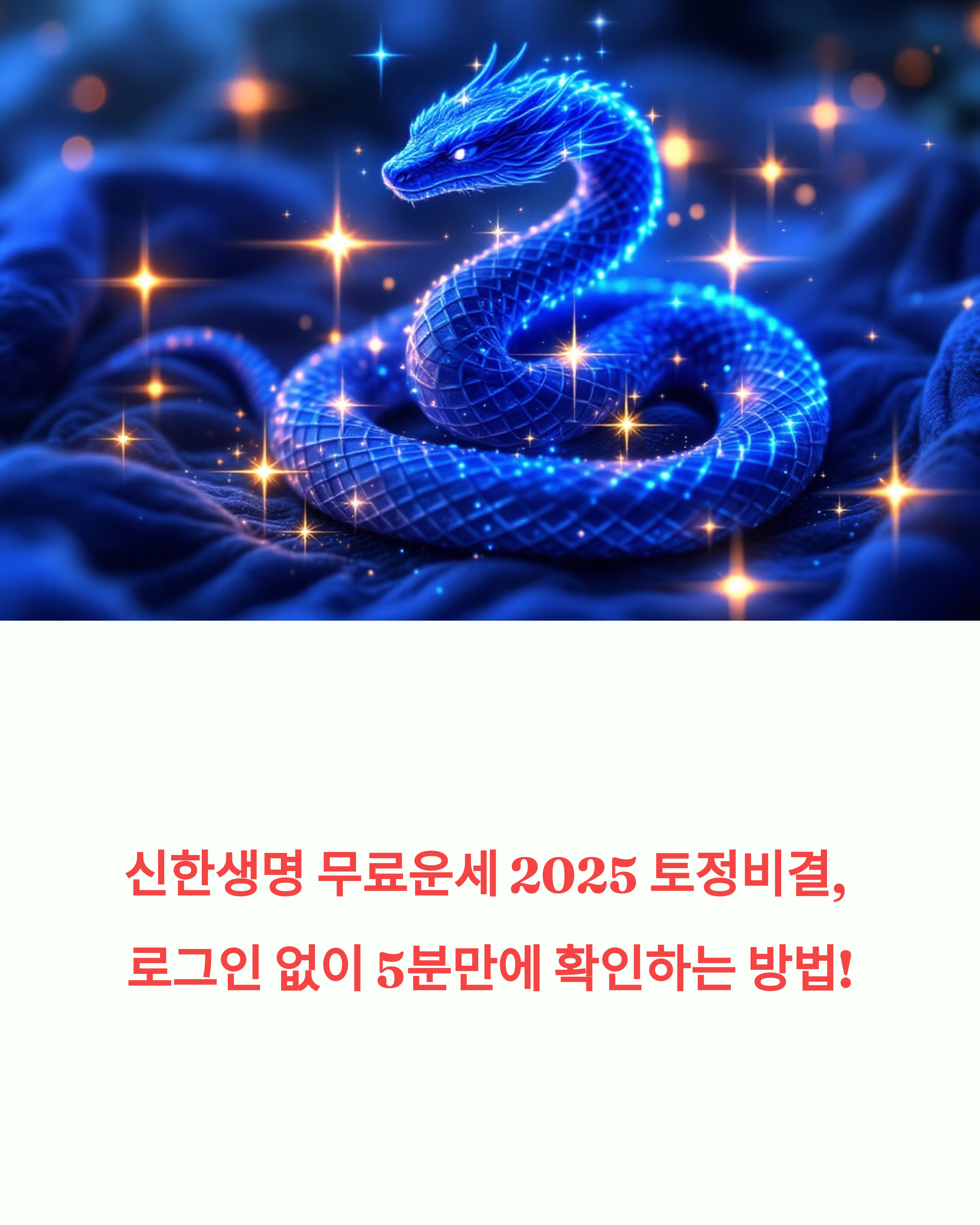 신한생명 무료운세 2025 토정비결, 로그인 없이 5분만에 확인하는 방법!
