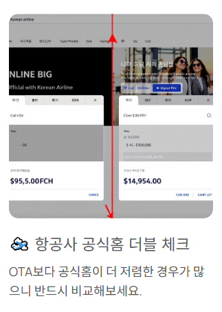 항공사 공식홈 더블체크