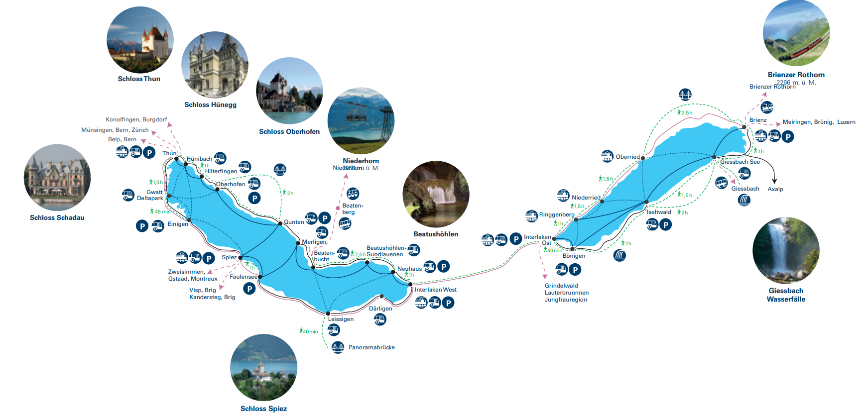 인터라켄 유람선 타임테이블