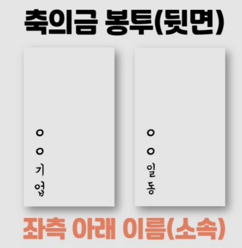 축의금 이름