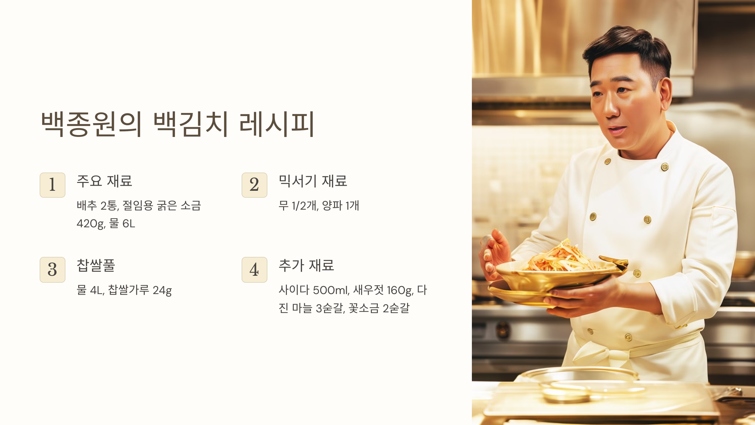 백종원의 백김치 레시피