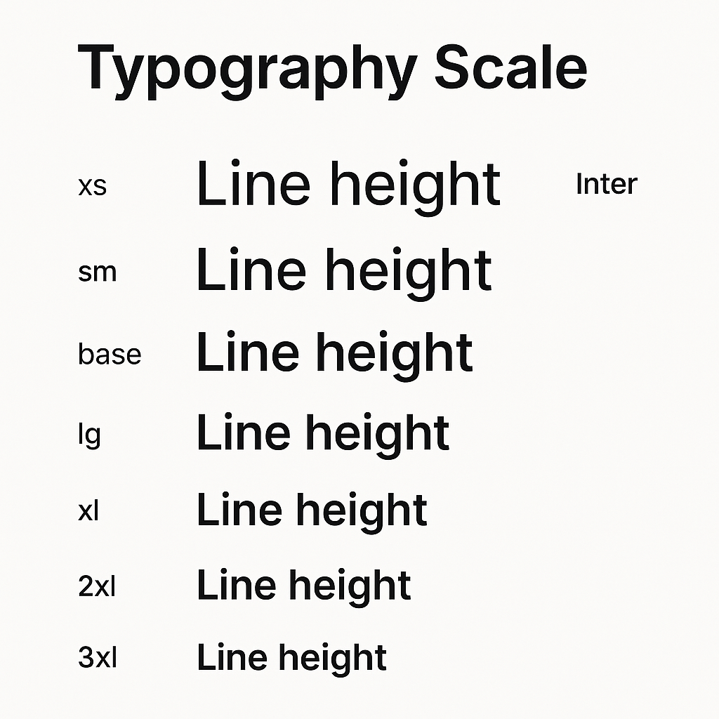 타이포그래피 스케일 시각화 이미지