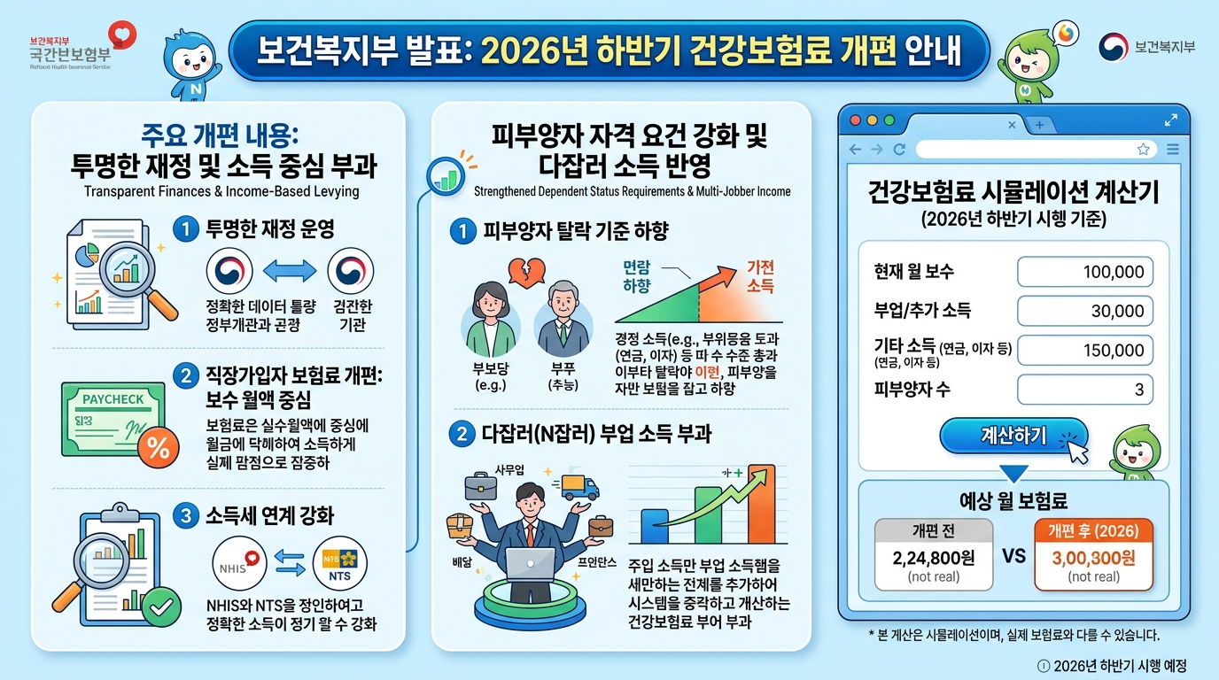 직장인 N잡러 비상! 7월 건보료 개편안 발표, 내 월급 외 소득 고지서 얼마나 바뀔까?