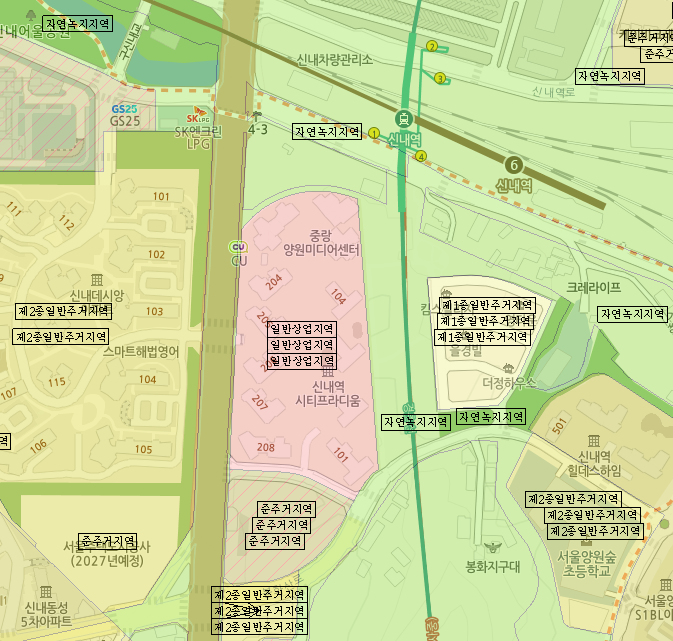 중랑구 상업지역