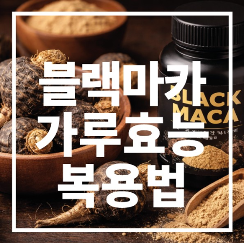 블랙마카 가루 분말 효능 및 복용법