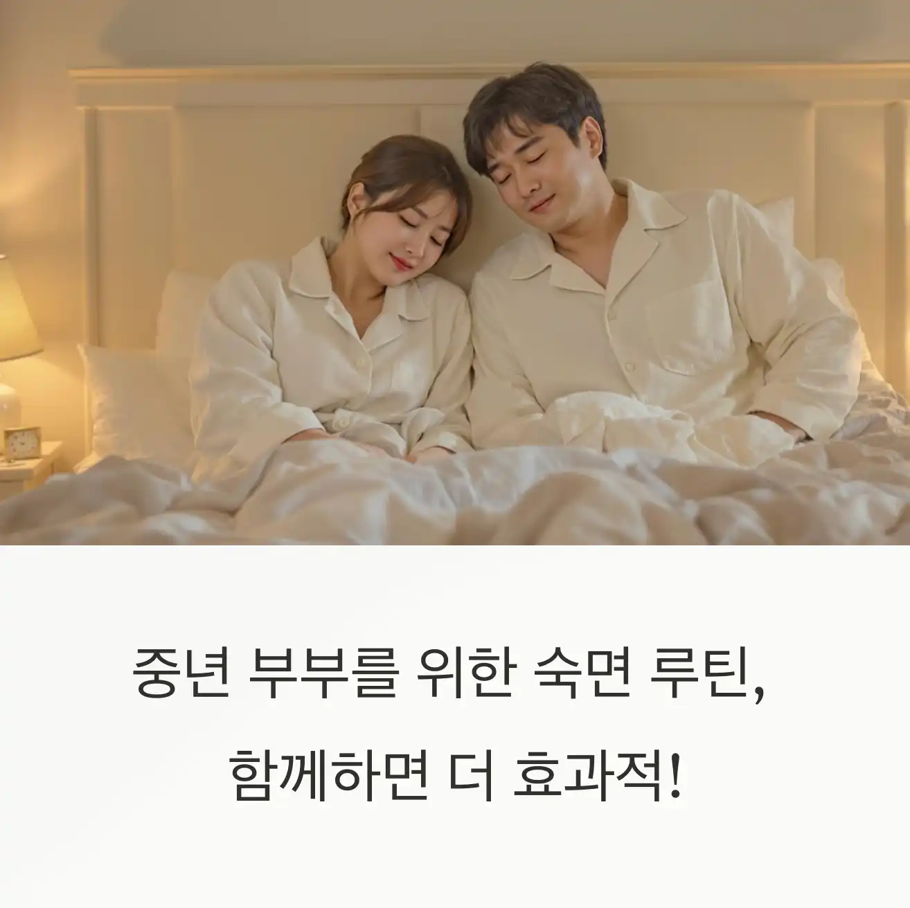 부부가 함께 실천하는 숙면 건강 루틴