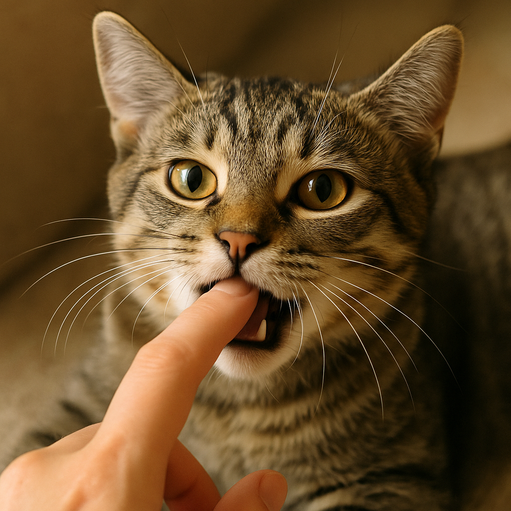 고양이 무는 이유