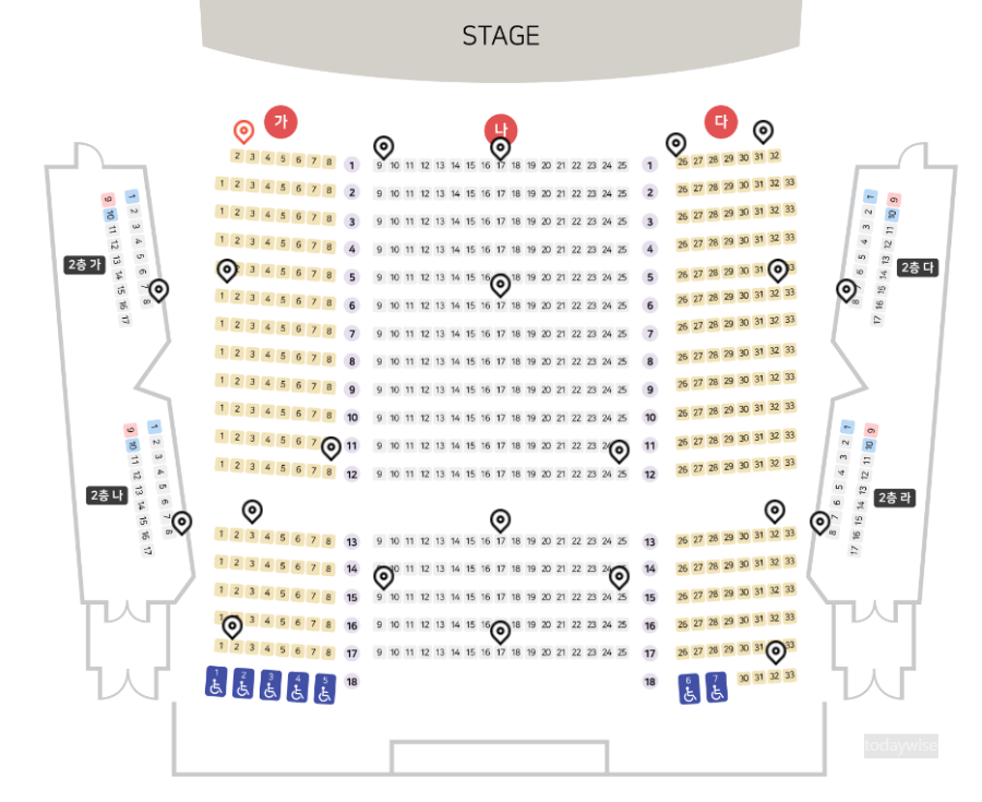 안양아트센터 평촌아트홀 좌석배치도