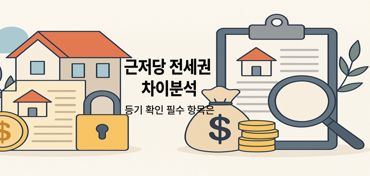 근저당 전세권 차이분석 │ 등기 확인 필수 항목은?