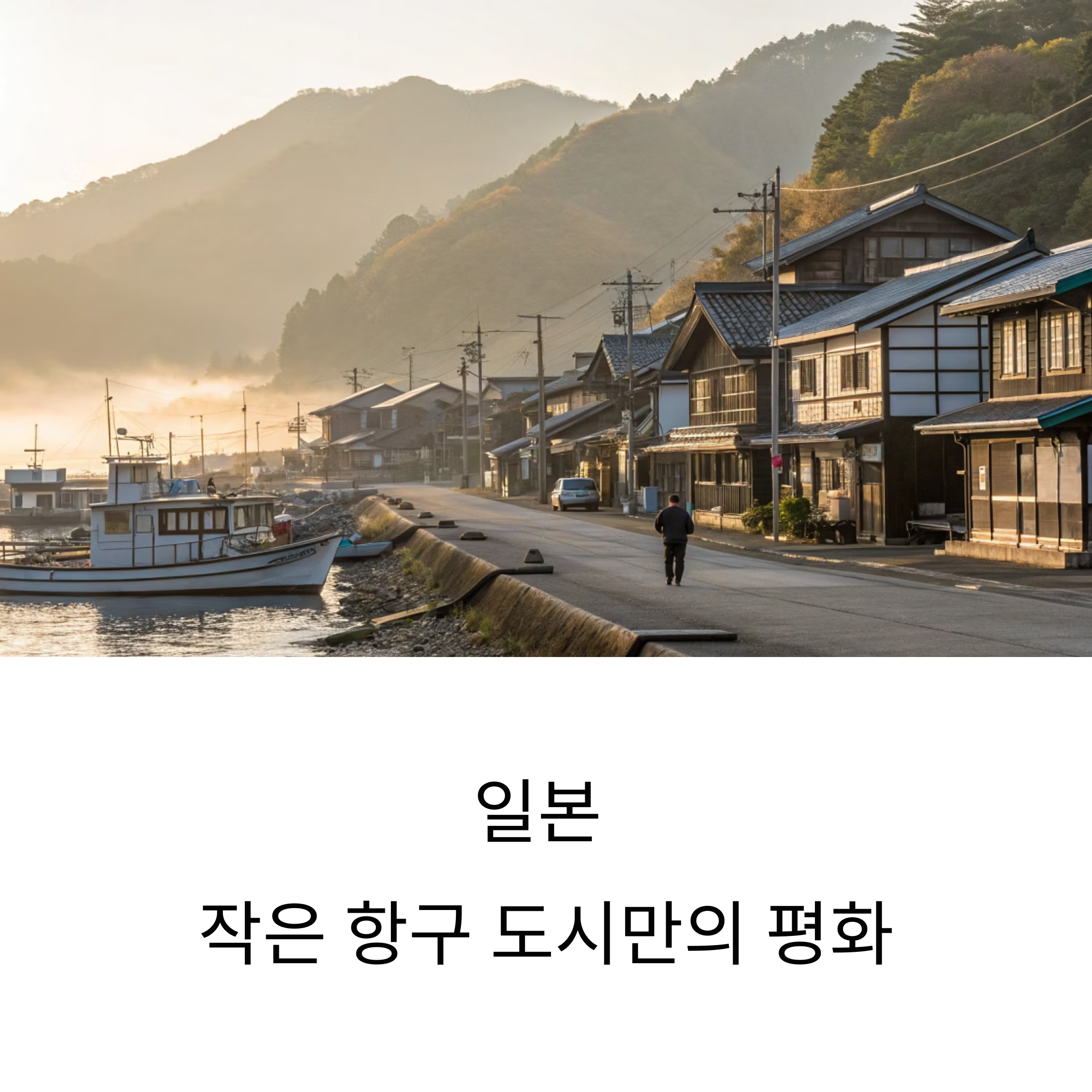 일본 작은 항구 도시