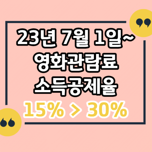 영화관람료-소득공제율-30%