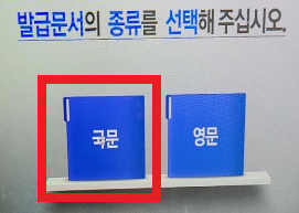 졸업 예정 증명서 국문 영문 선택