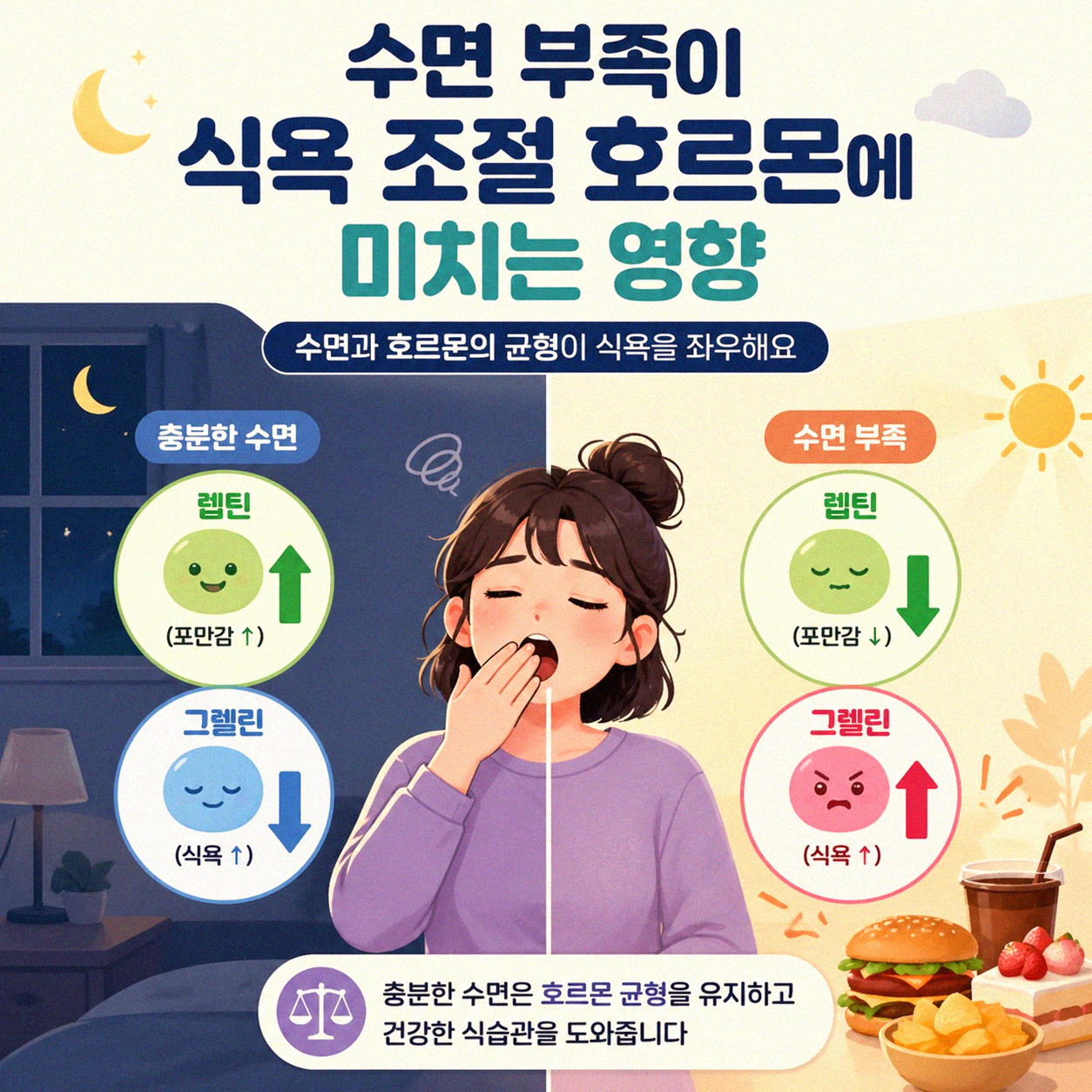 수면 부족하면 다음날 식욕이 달라지는 이유