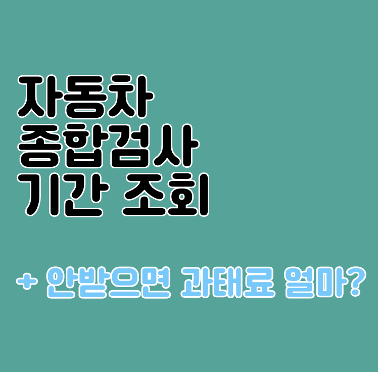 자동차 종합검사 기간조회