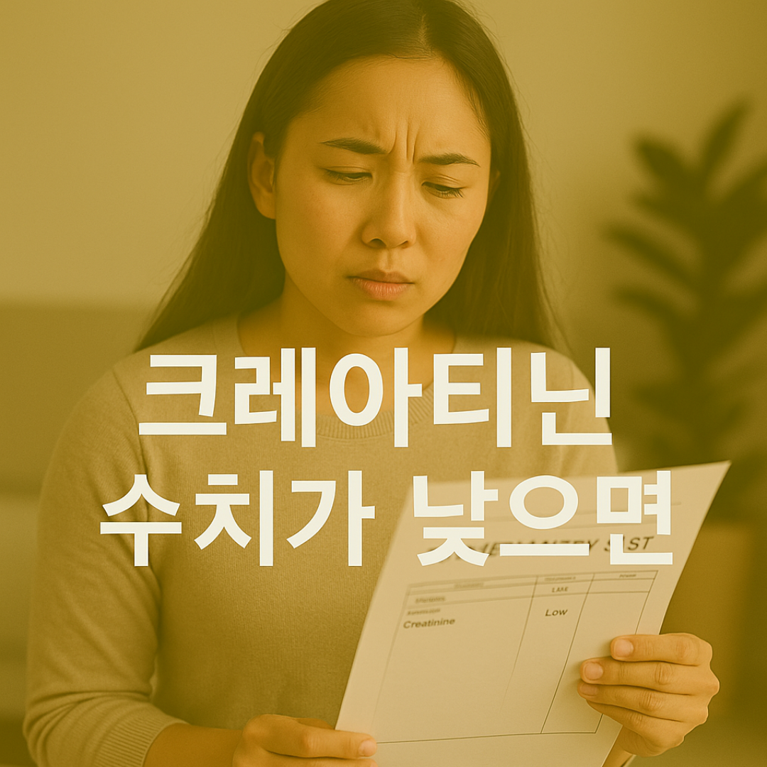 나이와 성별별 크레아티닌 정상수치 차이