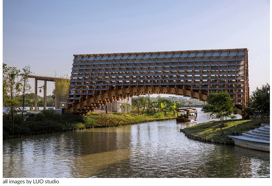 루오 스튜디오 굴루 수변 아치형 목재교 VIDEO: Timber Bridge in Gulou Waterfront by LUO studio
