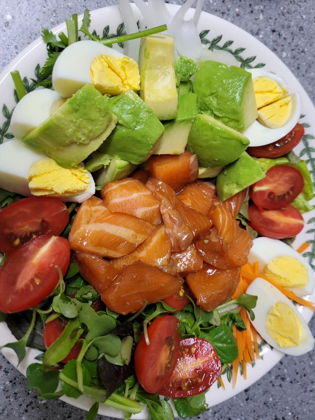 접시에 재료담기