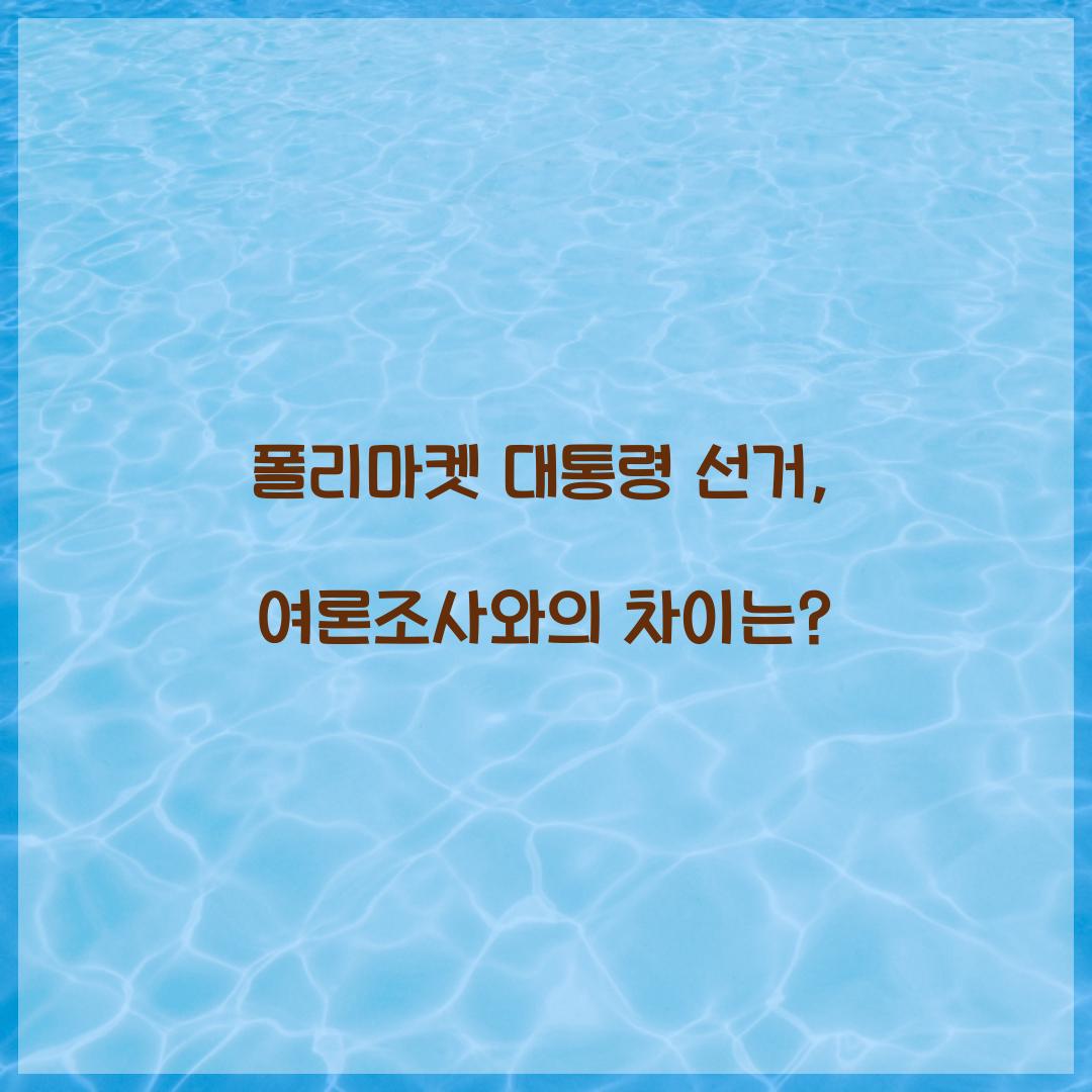 폴리마켓 대통령 선거