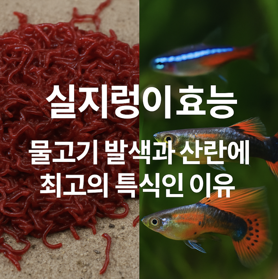 실지렁이 효능, 물고기 발색과 산란에 최고의 특식인 이유