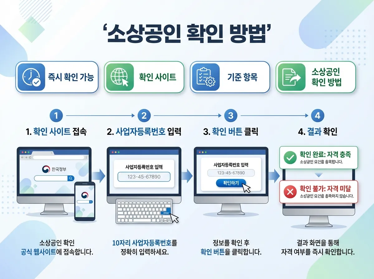 스마트상점 기술보급 소상공인 자격 확인 방법