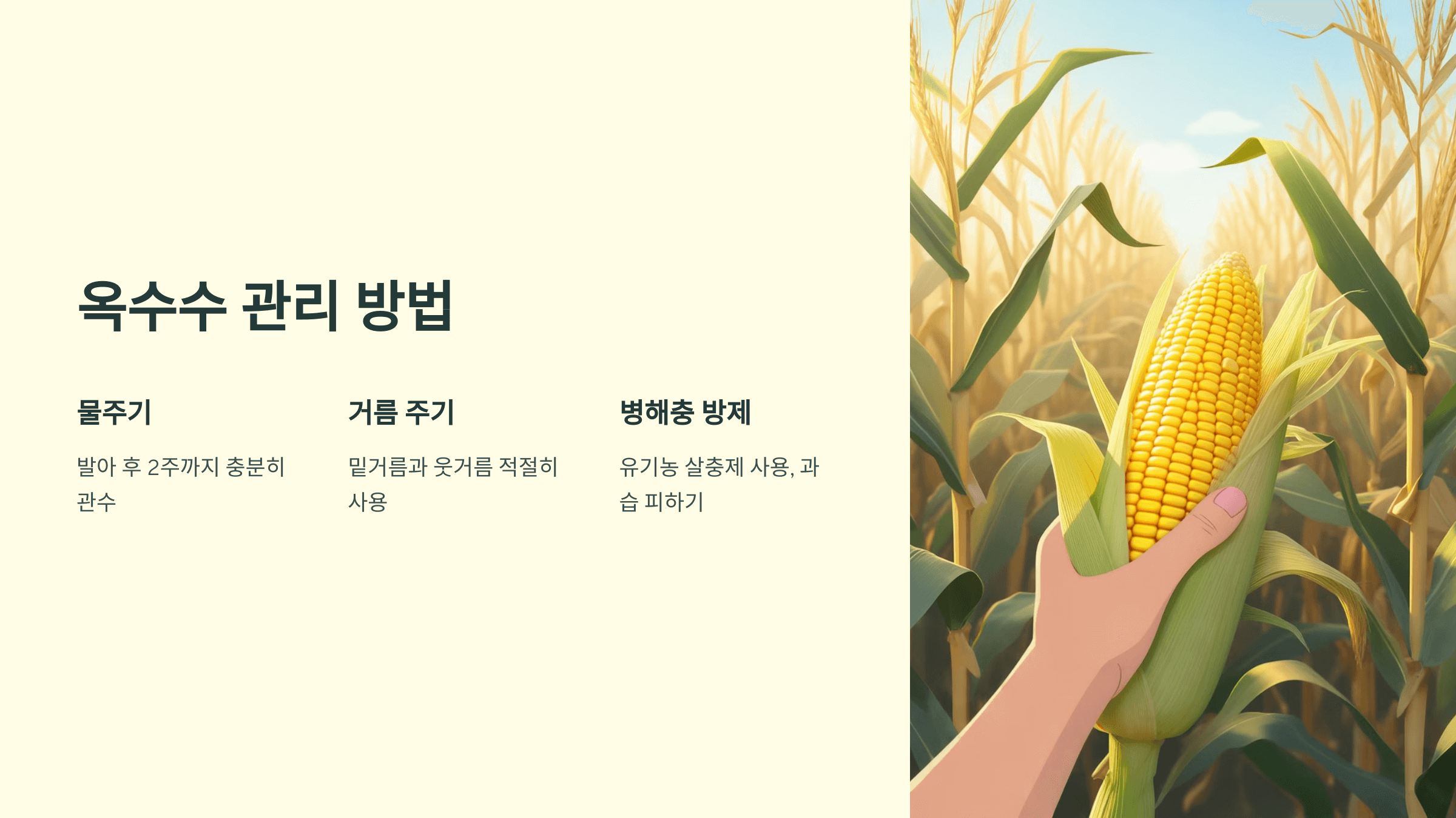 옥수수 사진입니다.