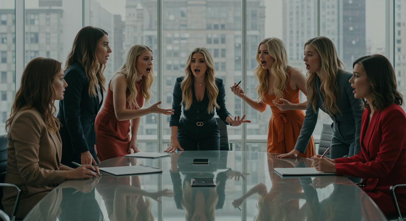 열띤 토론을 하는 미국 엄마들