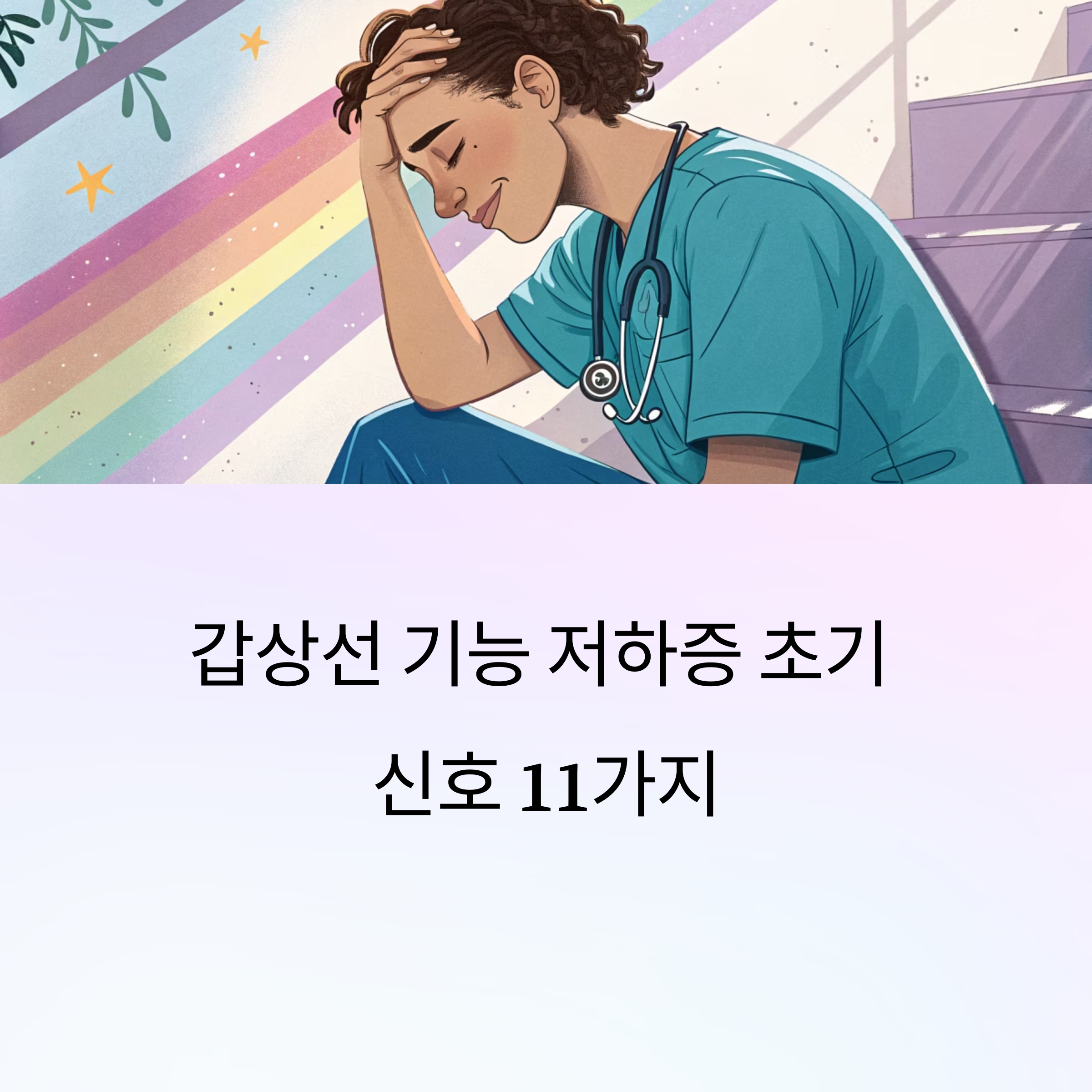 갑상선 기능 저하증 초기 증상