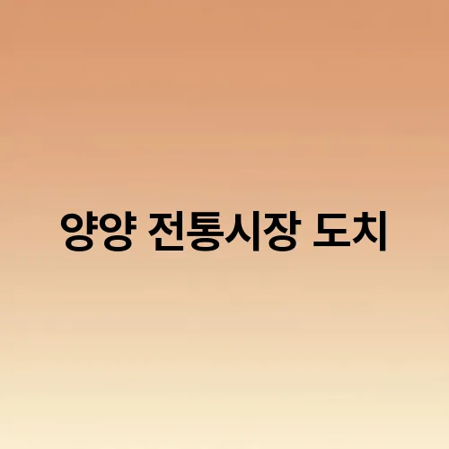 양양 전통시장 도치