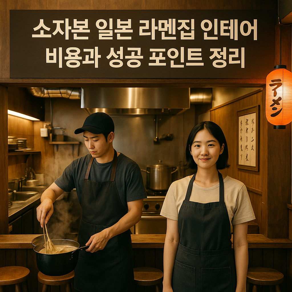소자본 일본 라멘집 인테리어 비용과 성공 포인트 정리