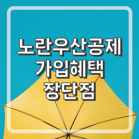 노란우산공제 가입혜택 및 장단점