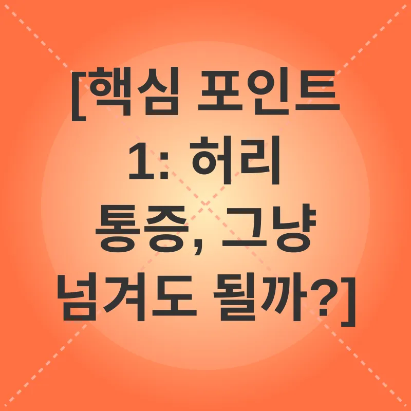 허리디스크 자가진단_1