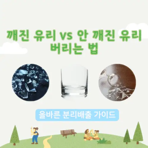 깨진 유리 vs 안 깨진 유리 버리는 법