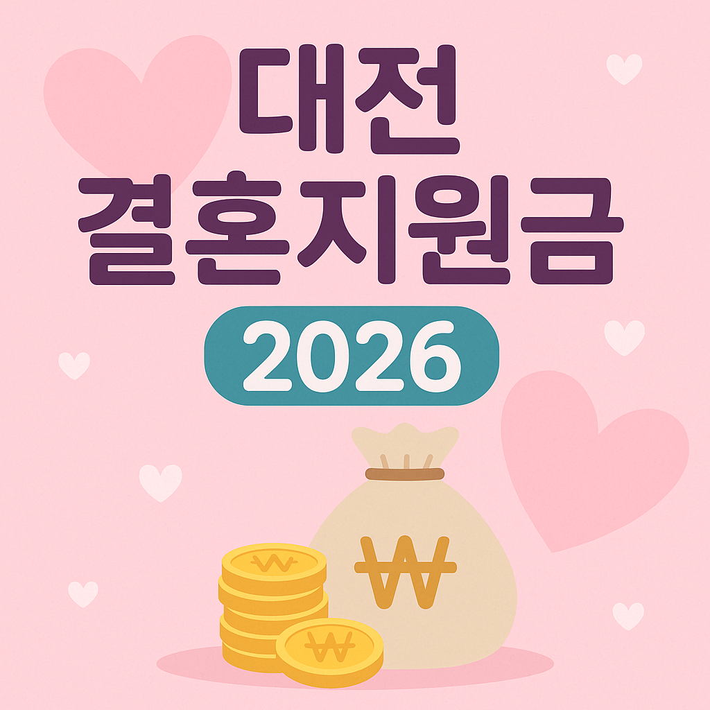 대전 결혼지원금 2026 신청방법