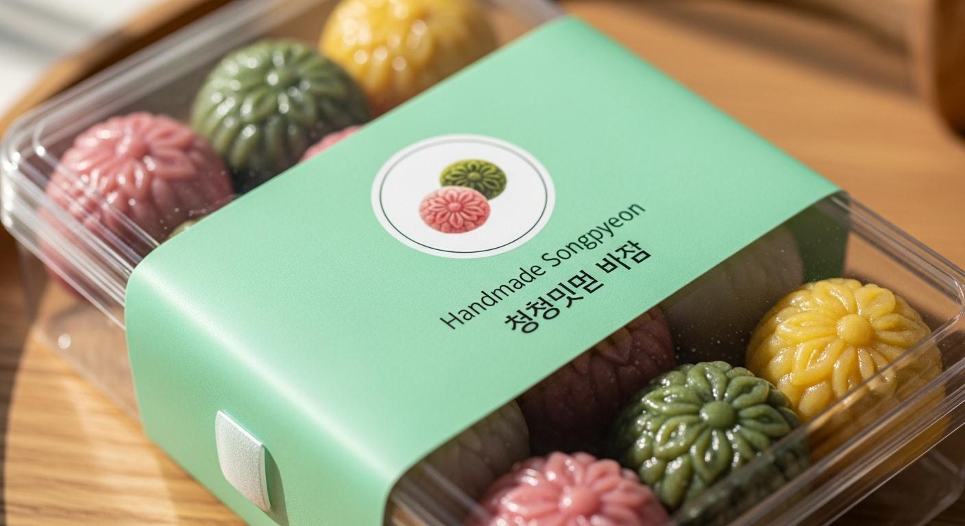 송편 포장 띠지