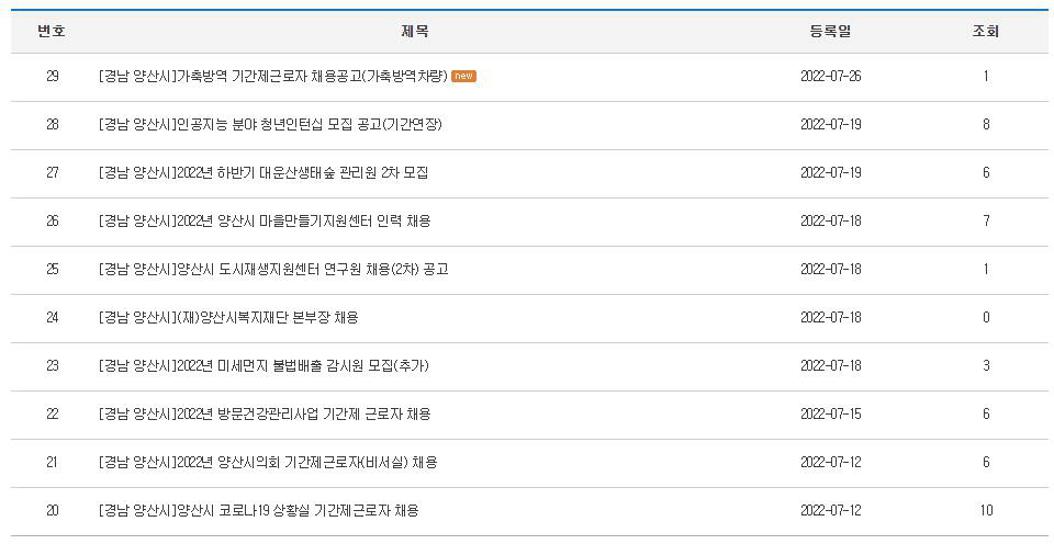 양산 일자리센터