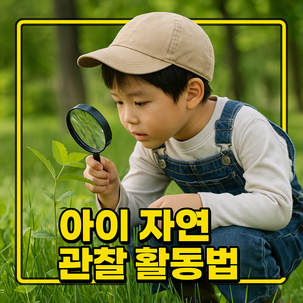 아이 자연 관찰 활동법