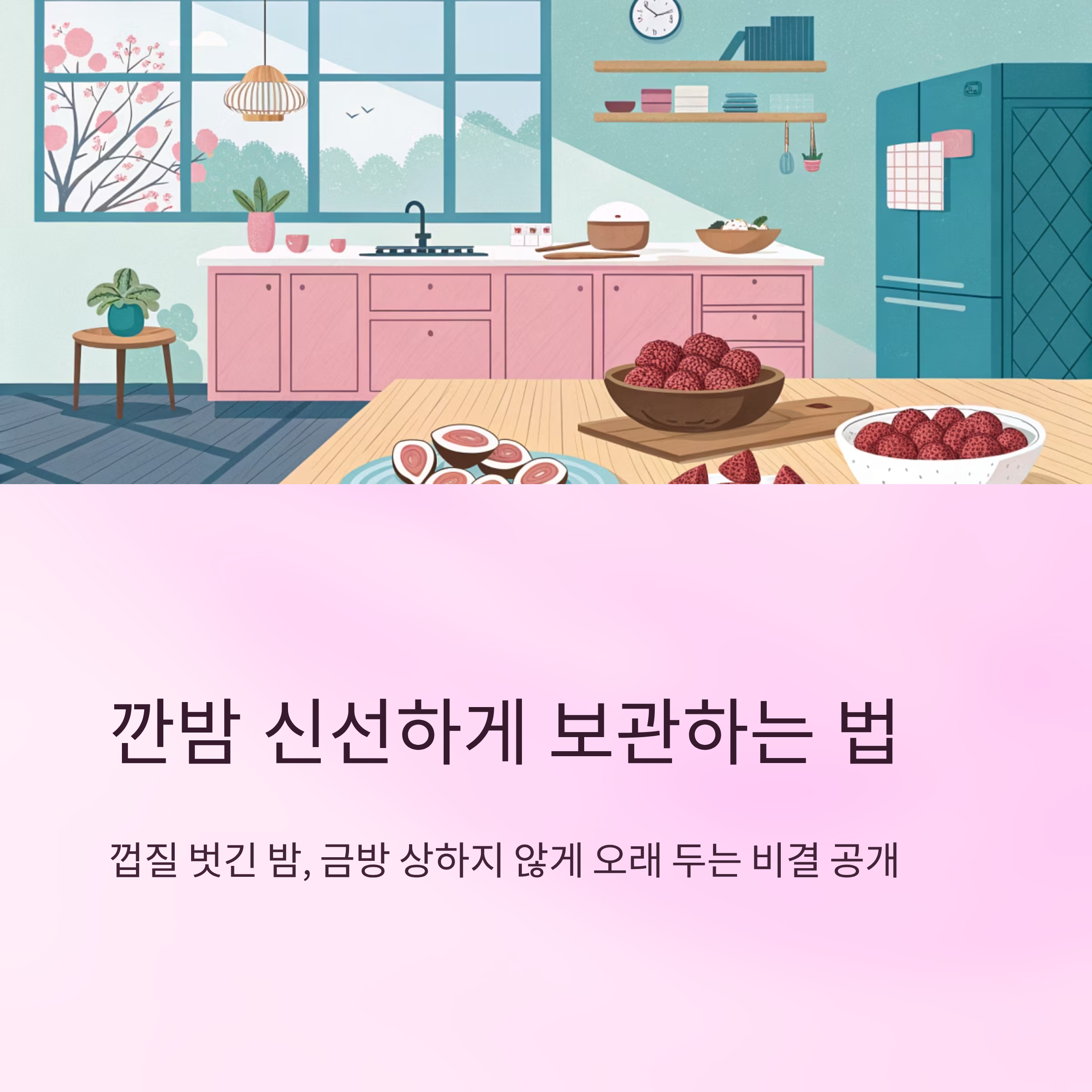 깐밤 보관법 오래 신선하게 두는 비결 공개