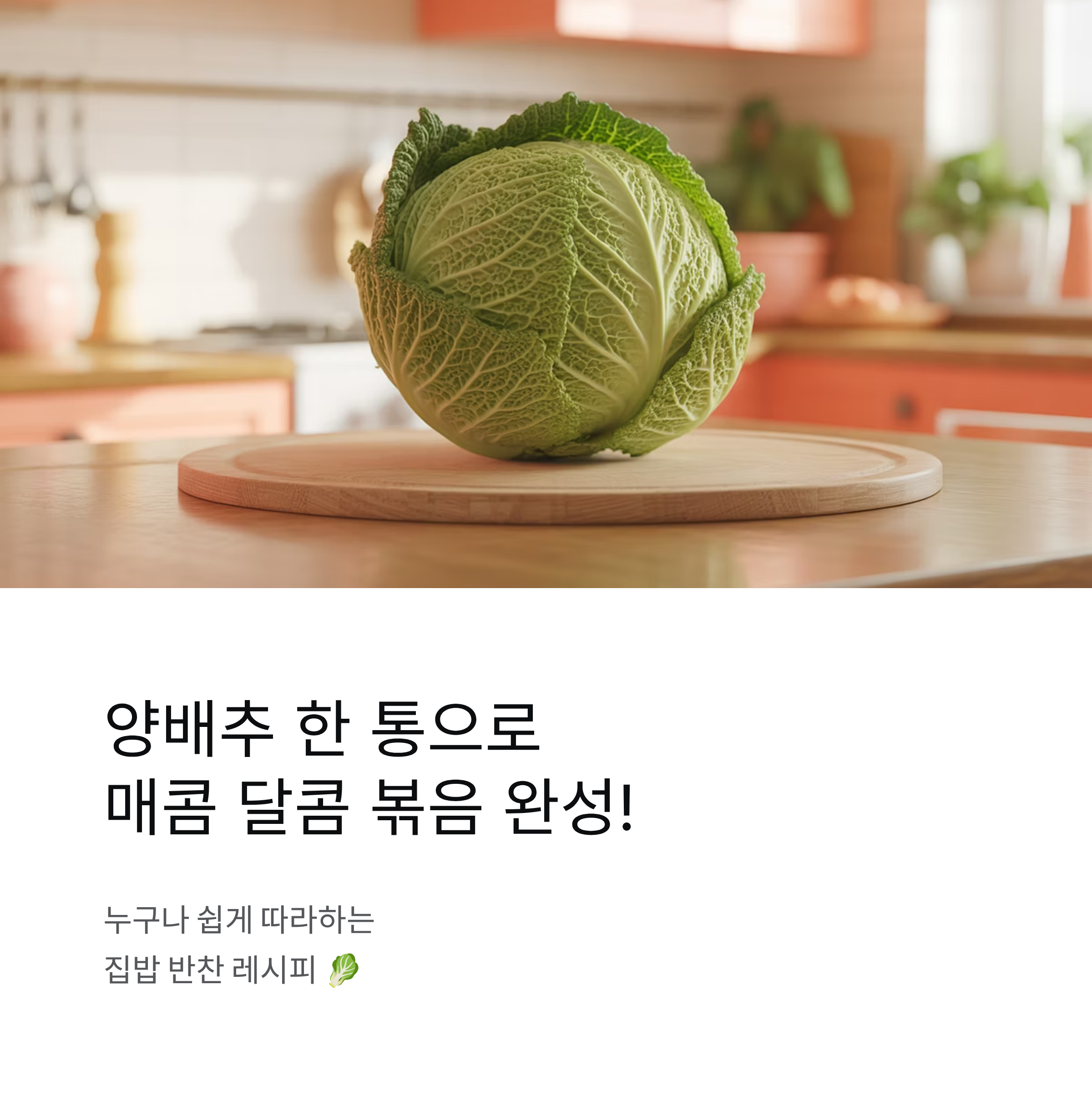 매콤 달콤 양배추 볶음 만드는 쉬운 집밥 레시피