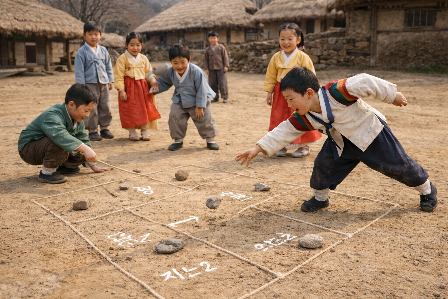 땅따먹기 전통놀이