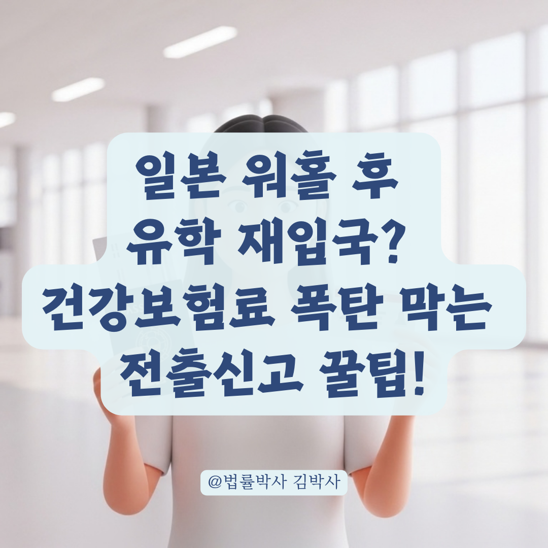 워홀 종료 후 유학 재입국, 보험료 이중 납부 막는 전출신고법!